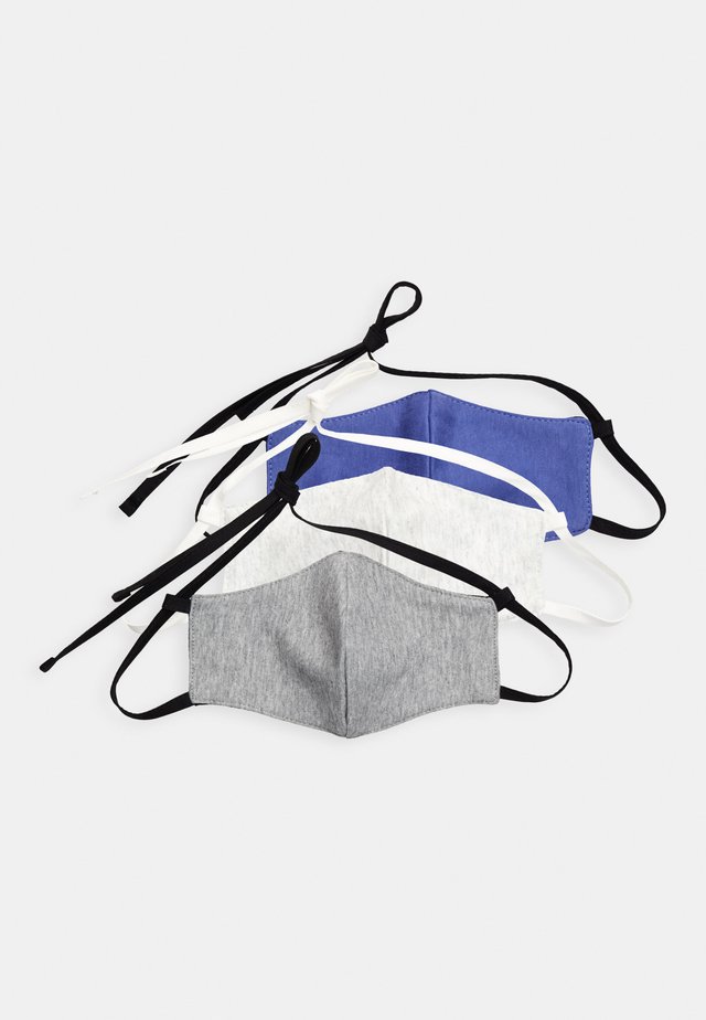 3 PACK - Stoffen mondkapje - blue/grey/white