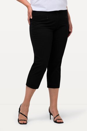 Ulla Popken MONY, , ZIPPTASCHEN, STRETCH - Bukser - black