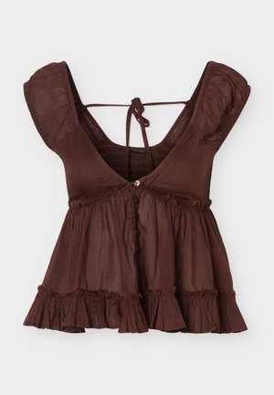 Gina Tricot, PEPLUM - Blouse - brown