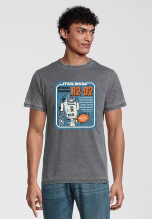 Print T-shirt - dunkelgrau