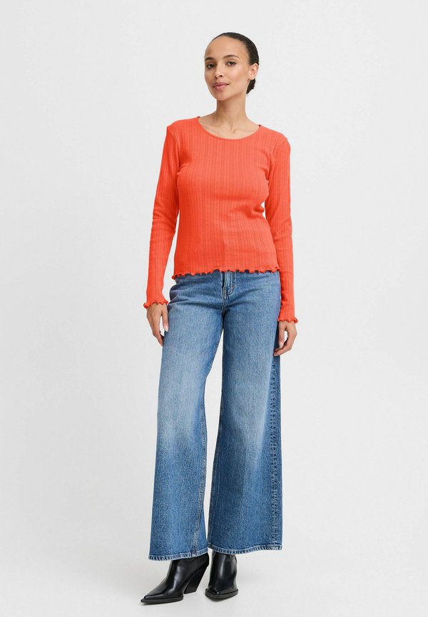 BYUNICA LS - Long sleeved top - cayenne4