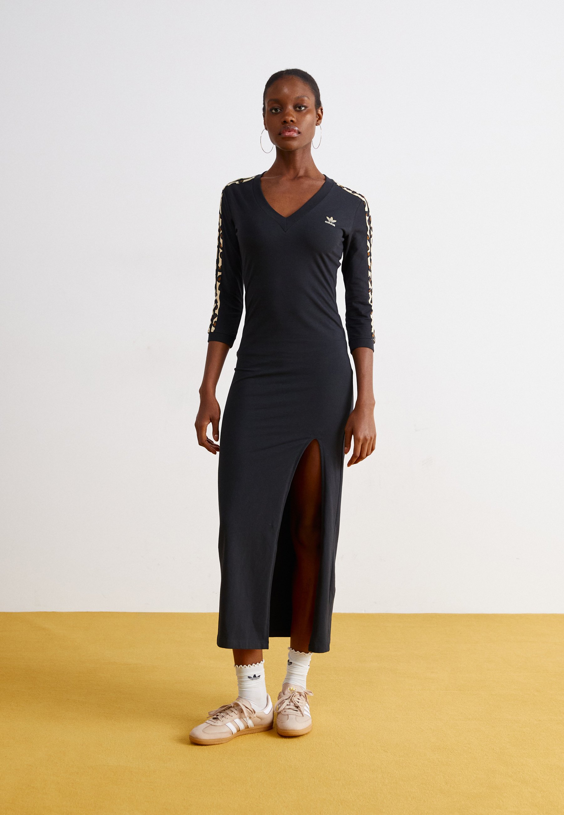 adidas Originals LEO MAXI DRESS - Jersey dress - black - Zalando.co.uk