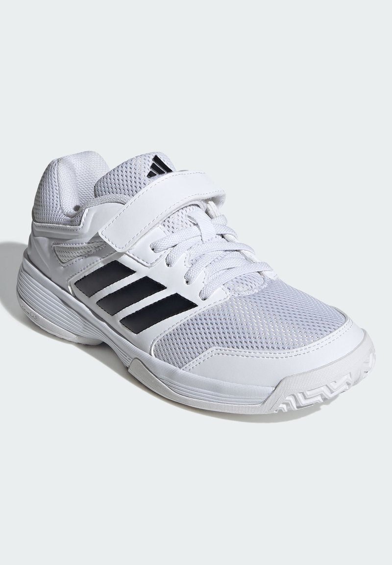 adidas Performance ADIDAS PERFORMANCE COURT INDOOR SHOES KIDS UNISEX -  Volleyball shoes - cloud white core black cloud white/white - Zalando.ie