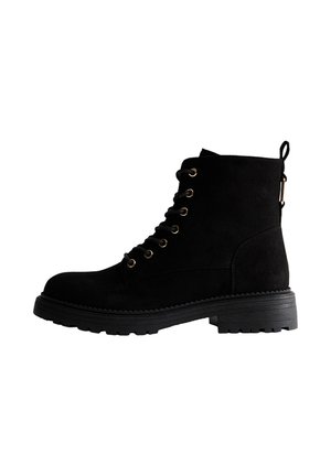 Botines con cordones - black