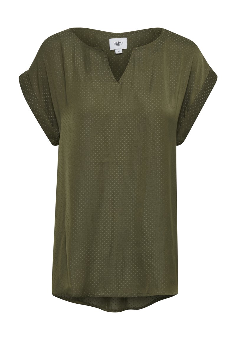 Saint Tropez T-shirt print kaki