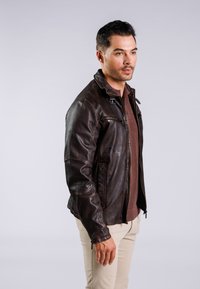 Freaky Nation RAUL-FN - Giacca di pelle - choco brown