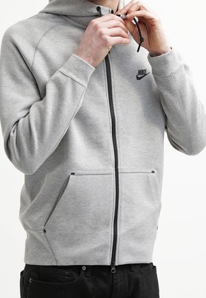 Sweater met rits - mottled grey