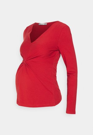 Anna Field MAMA Long sleeved top - dark red