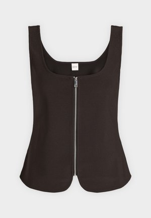 Calvin Klein, TAILORED KNIT - Blouse - chocolate torte