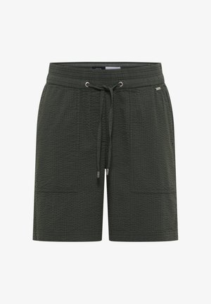 Cecil, SEERSUCKER SHORTS IN UNI FARBEN - Short - khaki