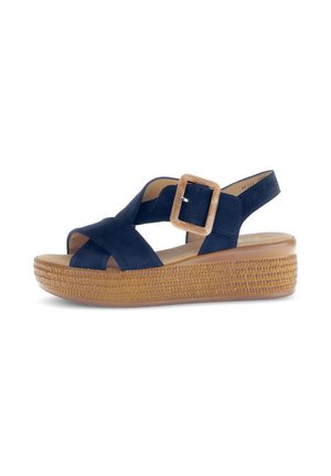 Sandalen met plateauzool - blau