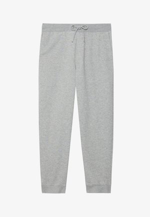 Graue Jogginghose aus weichem Baumwollmix, mit elastischem Bund und Kordelzug, seitlichen Taschen und schmal zulaufenden Bündchen.