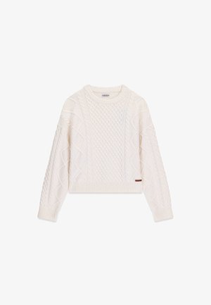 Guess, GJ LS CN CABLE SWTR - Pullover - weiß