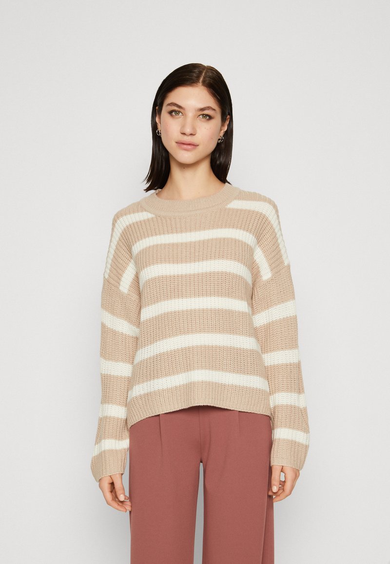 JDY JDYJUSTY STRIPE  - Trui - chateau gray/eggnog