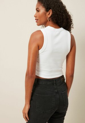 CROPPED RACER TANK - Topp - white