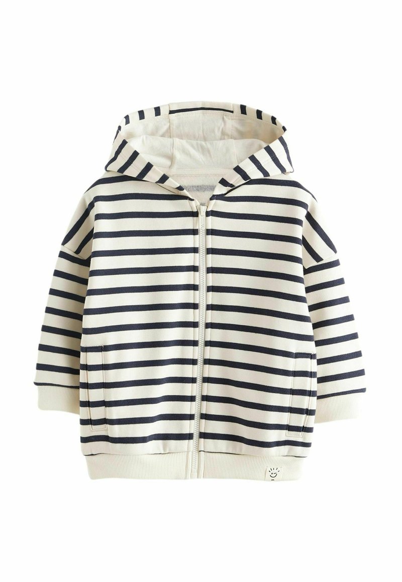 Next - ZIP THROUGH - Lukuga pusa - ecru white navy blue stripe, Suurenda