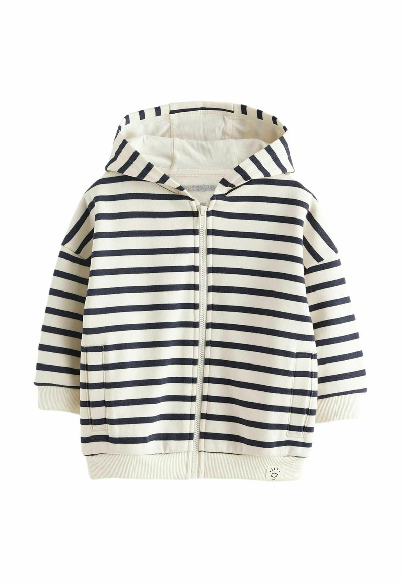 Next - Sweatjacke - ecru white navy blue stripe, Vergrößern