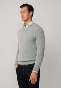 Hackett London Strickpullover - metal grey