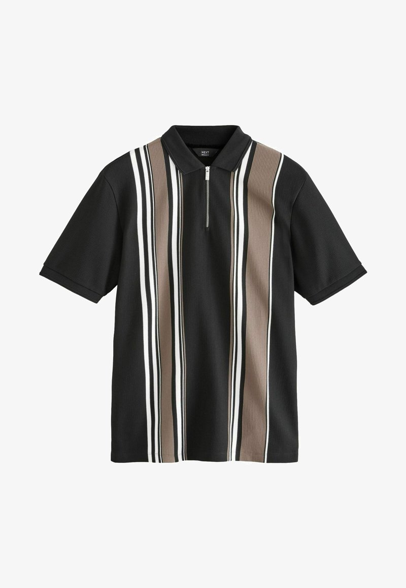 Next VERITCAL STRIPE - REGULAR FIT - Polo - black