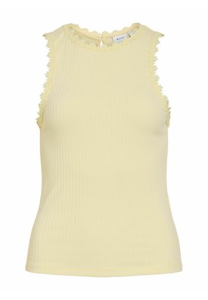 VILA, TOP VIBABIA RUNDHALS - Débardeur - pastel yellow