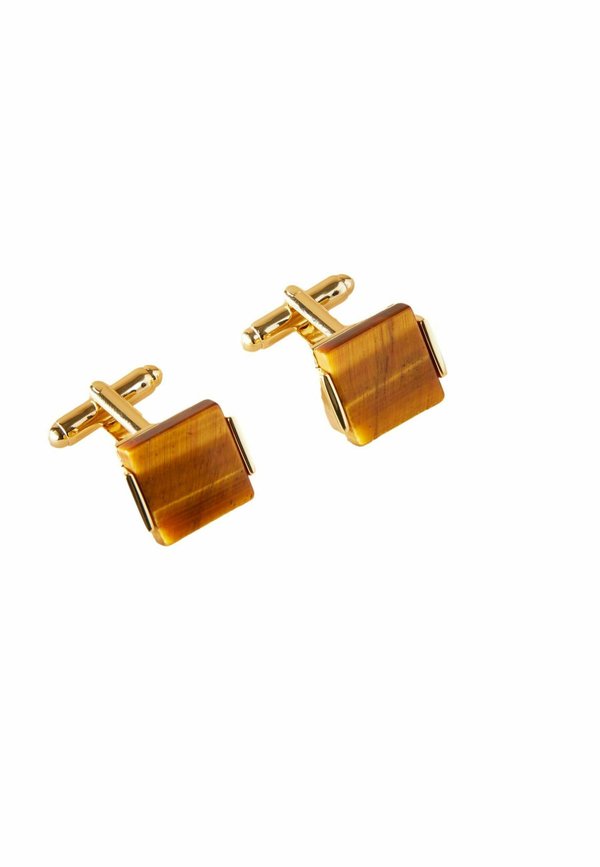 SIGNATURE TIGERS EYE  - Manschettenknopf - gold