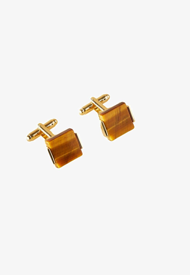 Next SIGNATURE TIGERS EYE - Manschettenknopf - gold