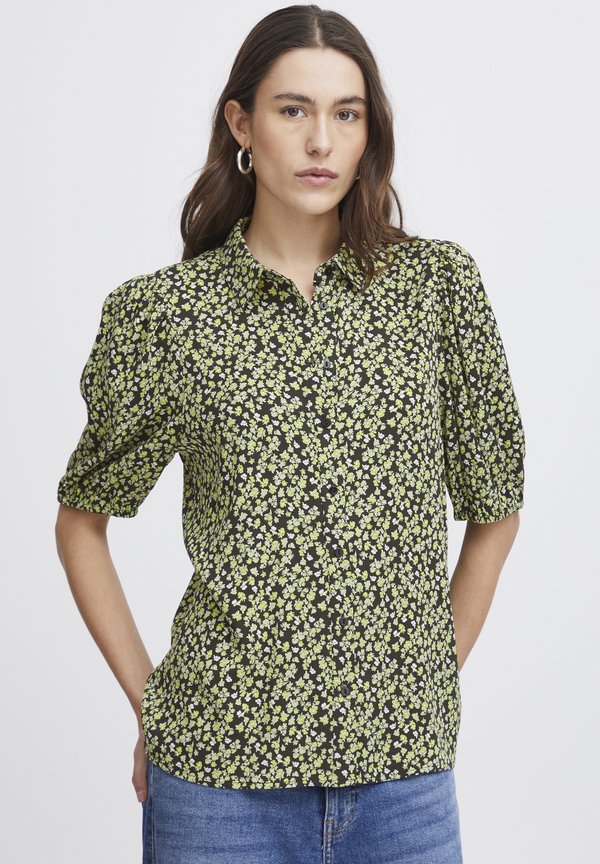 IHAya - Button-down blouse - sprucestone flower aop