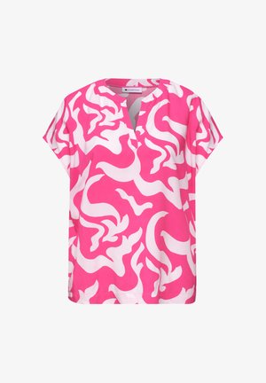 Street One, DROP-SHOULDER BLOUSE SHIRT WITH PRINT - Blouse - magenta dream