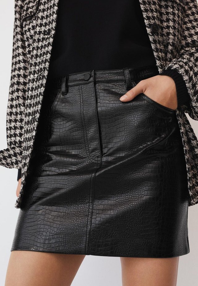 CROCO - Minijupe - black