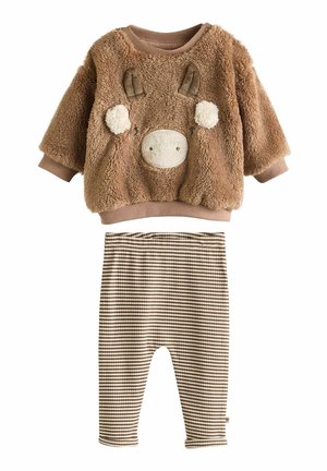 SET - Pulover iz flisa - brown hamish