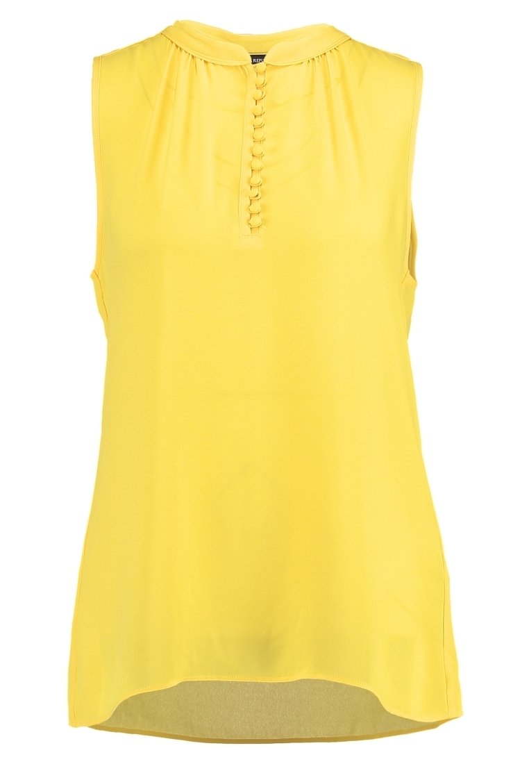 Chemisier fleurs brodées et paillettes - Jaune - Femme - 20.99