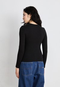 Tommy Jeans SLIM ESSENTIAL - Long sleeved top - black