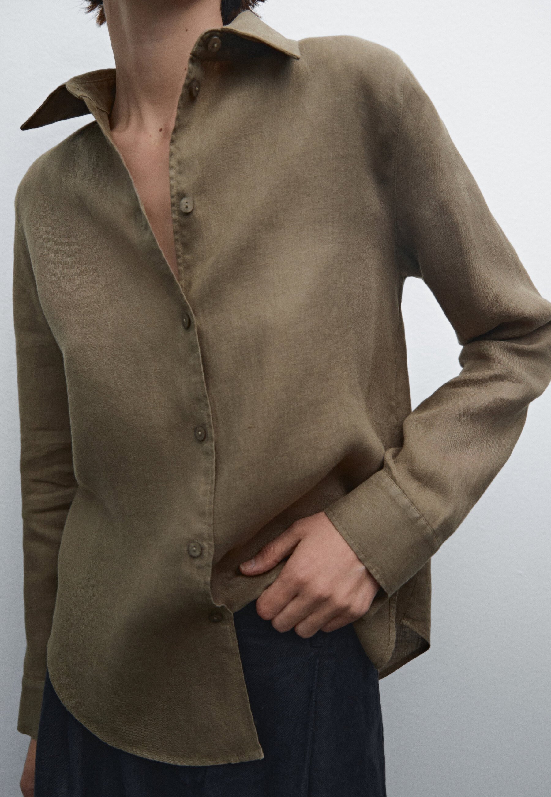 売れ筋商品|||マッシモ ドゥッティ シャツ レディース トップス FLOWING - Button-down blouse - KHAKI Massimo Dutti FLOWING - Button-down blouse - KHAKI/khaki