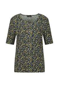 T-Shirt print - navy/green patterned