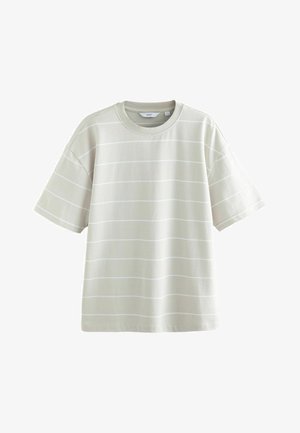 REGULAR FIT - STRIPE HEAVYWEIGHT - Nyomott mintás póló - grey