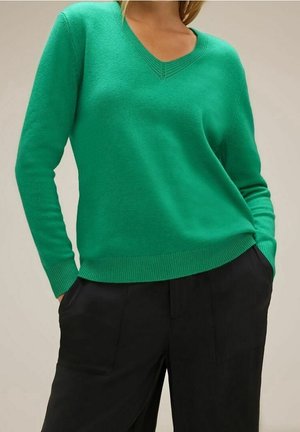 Jersey de punto - mottled olive