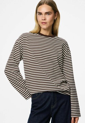 Pieces SADIE LS - Tops ar garām piedurknēm - hot fudge