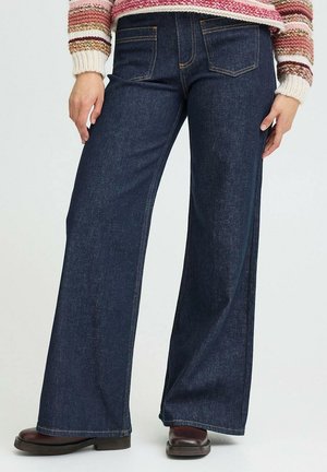 Wide leg - dark blue denim
