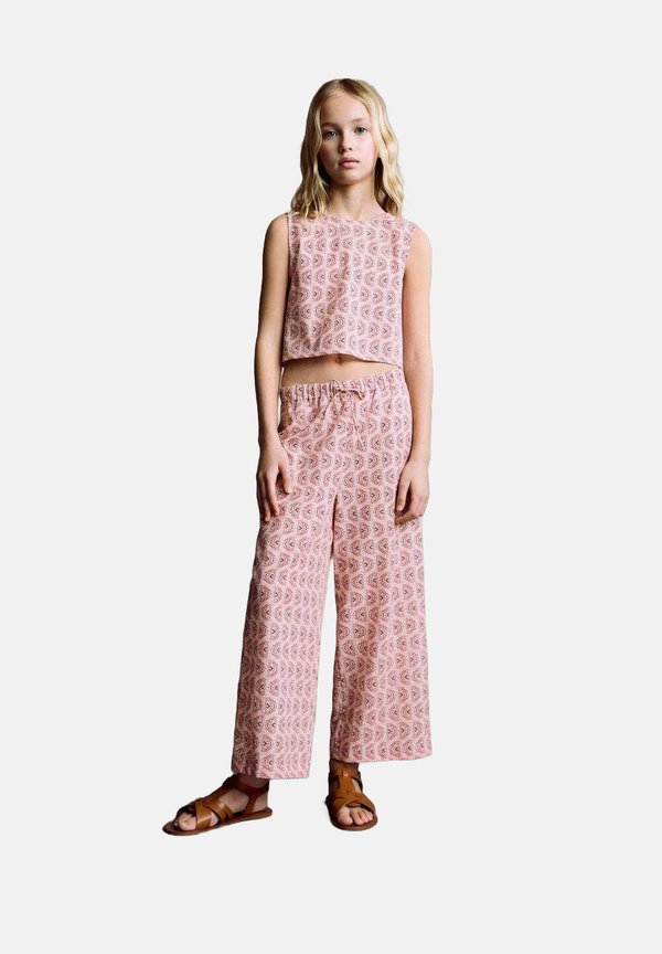 BEDRUCKTE - Trousers - rosa