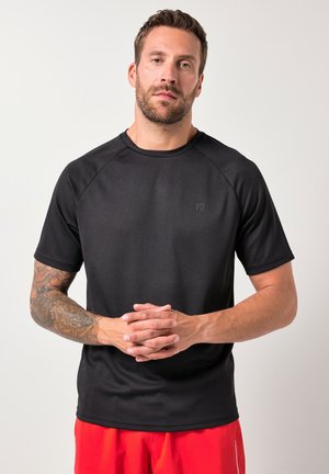 FLEXNAMIC FITNESS HALBARM RÜCKEN QUICKDRY - T-Shirt basic - black