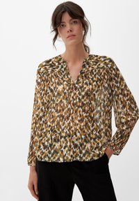s.Oliver MIT ALLOVERMUSTER - Bluse - olivgrün