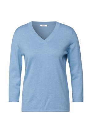 V-NECK - Strickpullover - blau