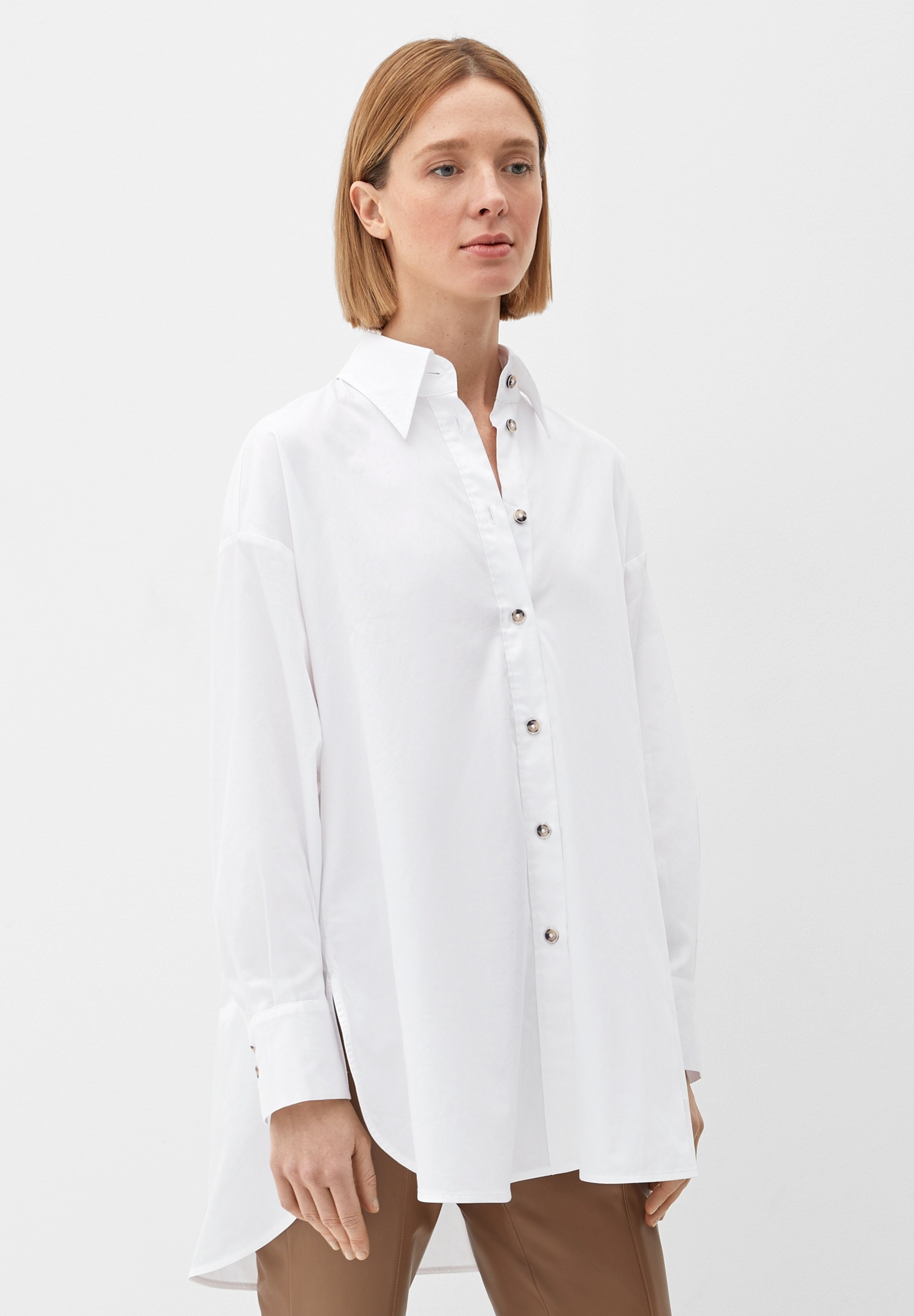 S.Oliver BLACK LABEL Camicia Donna A Maniche Lunghe Con Fantasia AOP, 2159657