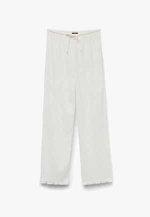 Tezenis, PALAZZO WITH DRAWSTRING - Pantalon classique - white