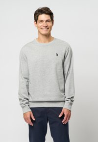 O NECK ADLER - Sweatshirt - grey melange