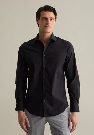 SOLID COLOUR STRETCH - Camisa - black