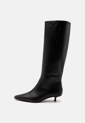Calvin Klein, KITTEN HEEL HIGH BOOT - Laarzen - triple black