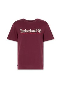 SHORT SLEEVE LOGO  - Print T-shirt - burgundy