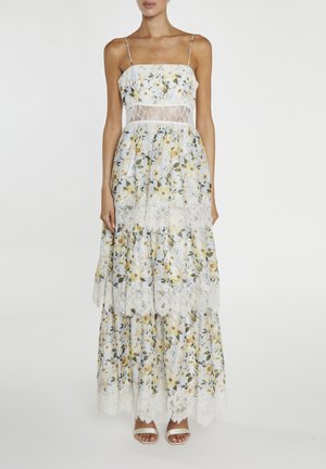 MAISIE FLOWER ORGANZA TIERED STRAPPY - Maxi-jurk - pale blue flower organza