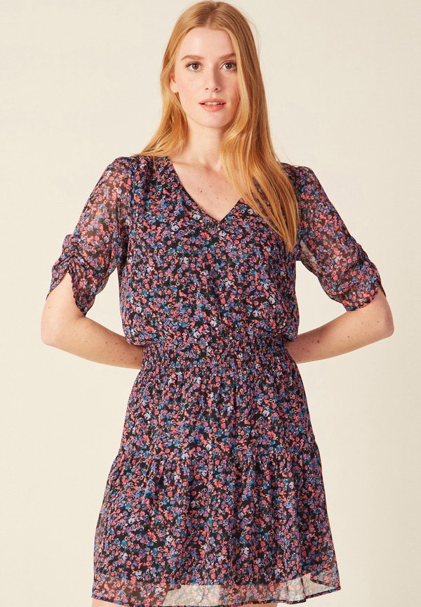 GESMOKTES AUSGESTELLTES  - Freizeitkleid - noir